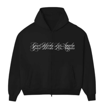 good works script hoodie